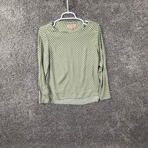 Philosophy Republic Clothing Green Polka Dot Long Sleeve Rayon Top Womens XS